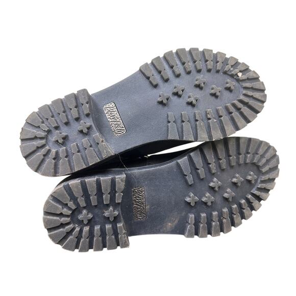 Blowfish Black Moto Booties Lace up Winter Vegan Leather Neutral Walk Size 6.5 - Picture 8 of 12